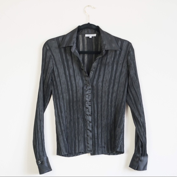 Semi Sheer Button up Blouse - Picture 2 of 3